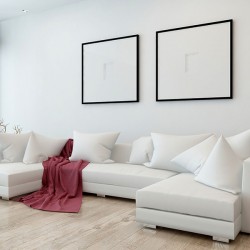 Neue Ecksofas von Max Winzer in Blau für eine kühle Farbe im Wohnzimmer